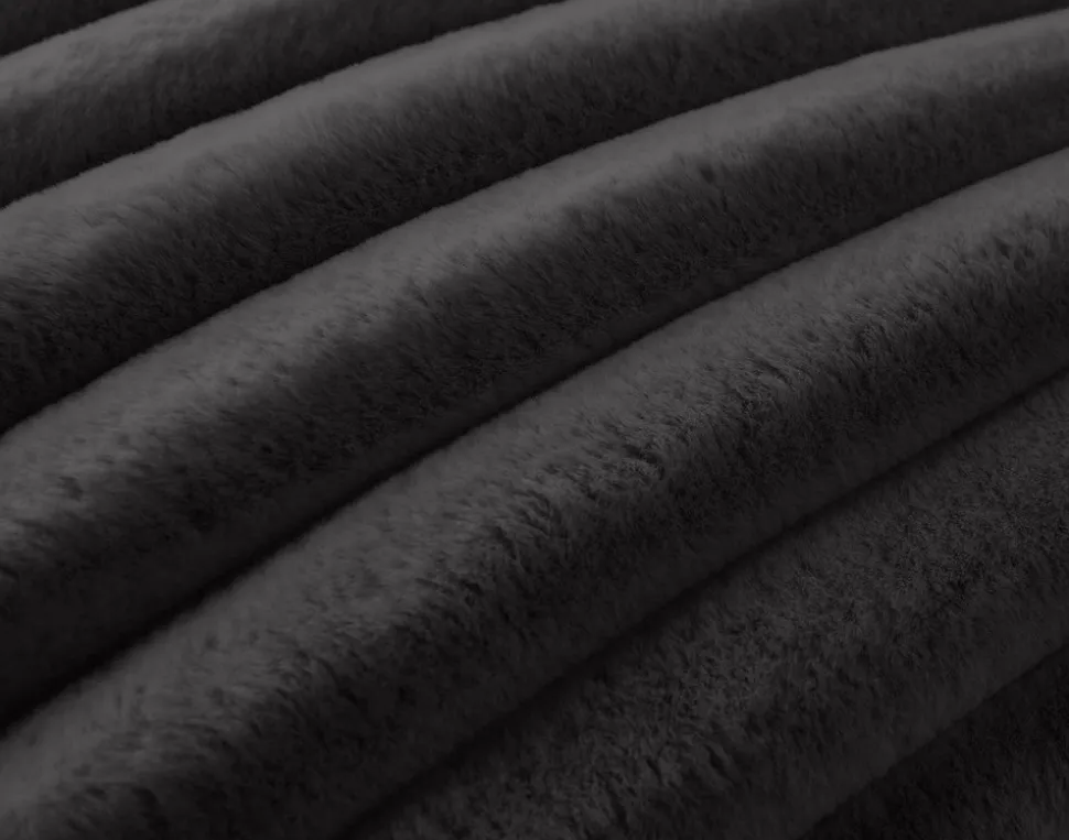 BEST MOBILIER - Sierra - coussin - en fausse fourrure côtelé - 50x50 cm