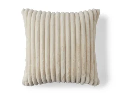 BEST MOBILIER - Sierra - coussin - en fausse fourrure côtelé - 60x60 cm