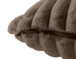 BEST MOBILIER - Sierra - coussin - en fausse fourrure côtelé - 50x50 cm