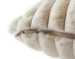 BEST MOBILIER - Sierra - coussin - en fausse fourrure côtelé - 40x40 cm