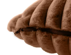 BEST MOBILIER - Sierra - coussin - en fausse fourrure côtelé - 40x40 cm