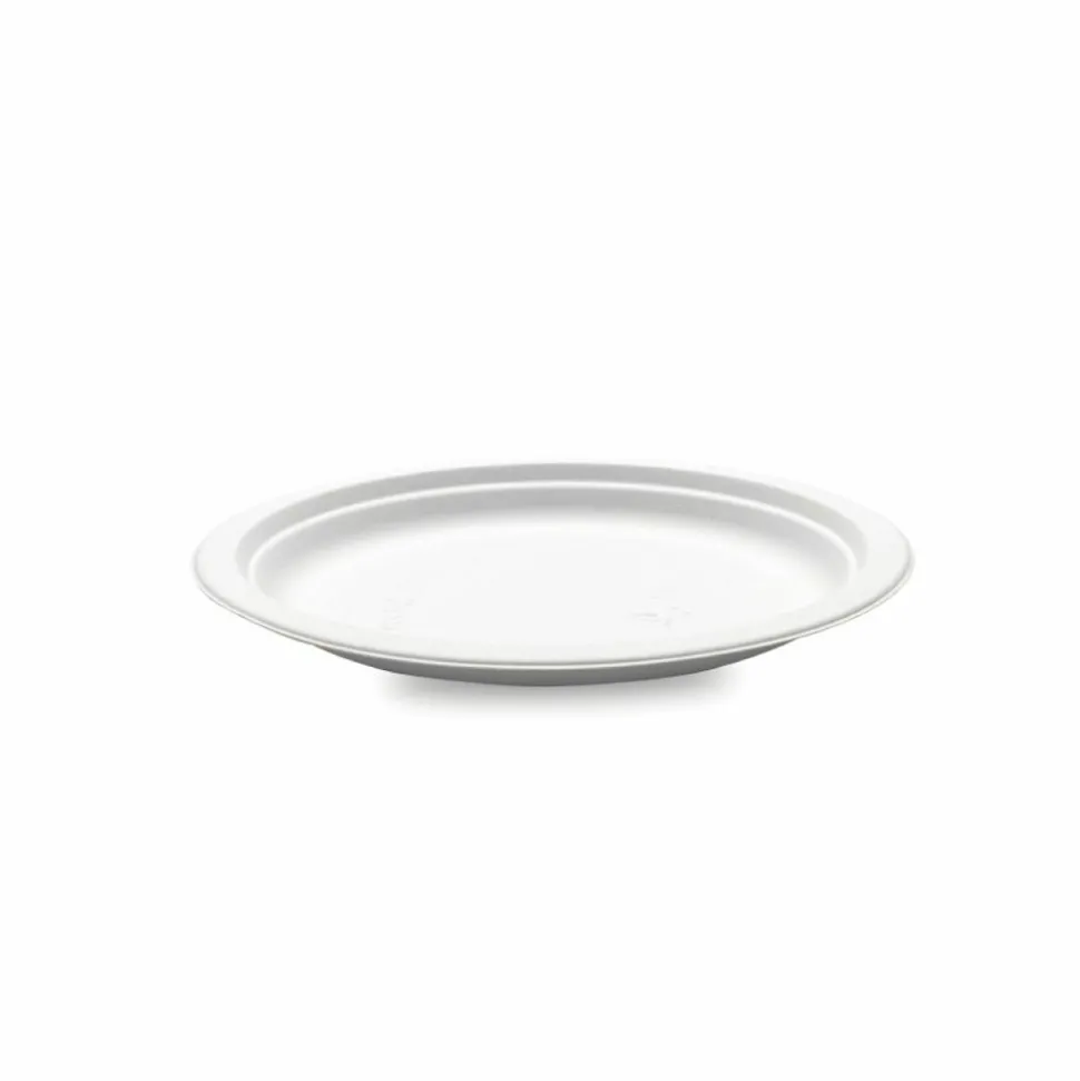BIOSYLVA - Assiettes rondes en canne à sucre standard - 26 cm - par 50