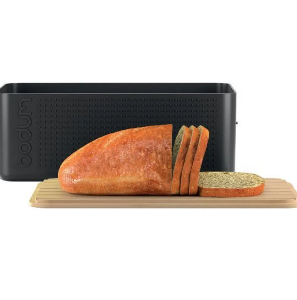 Bodum boîte à pain 29cm bambou/plastique noir - 11740-01