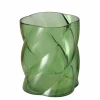 BOLTZE - Vase Curvo, en verre laqué, coloris vert - H.20,3xD.17,5cm