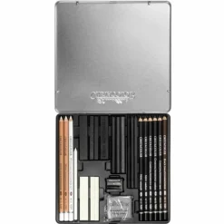 BREVILLIER'S CRETACOLOR - Coffret dessin noir & blanc 25 pièces