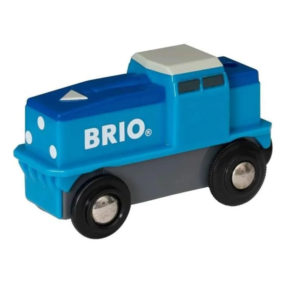 BRIO - Locomotive de fret bleue à pile