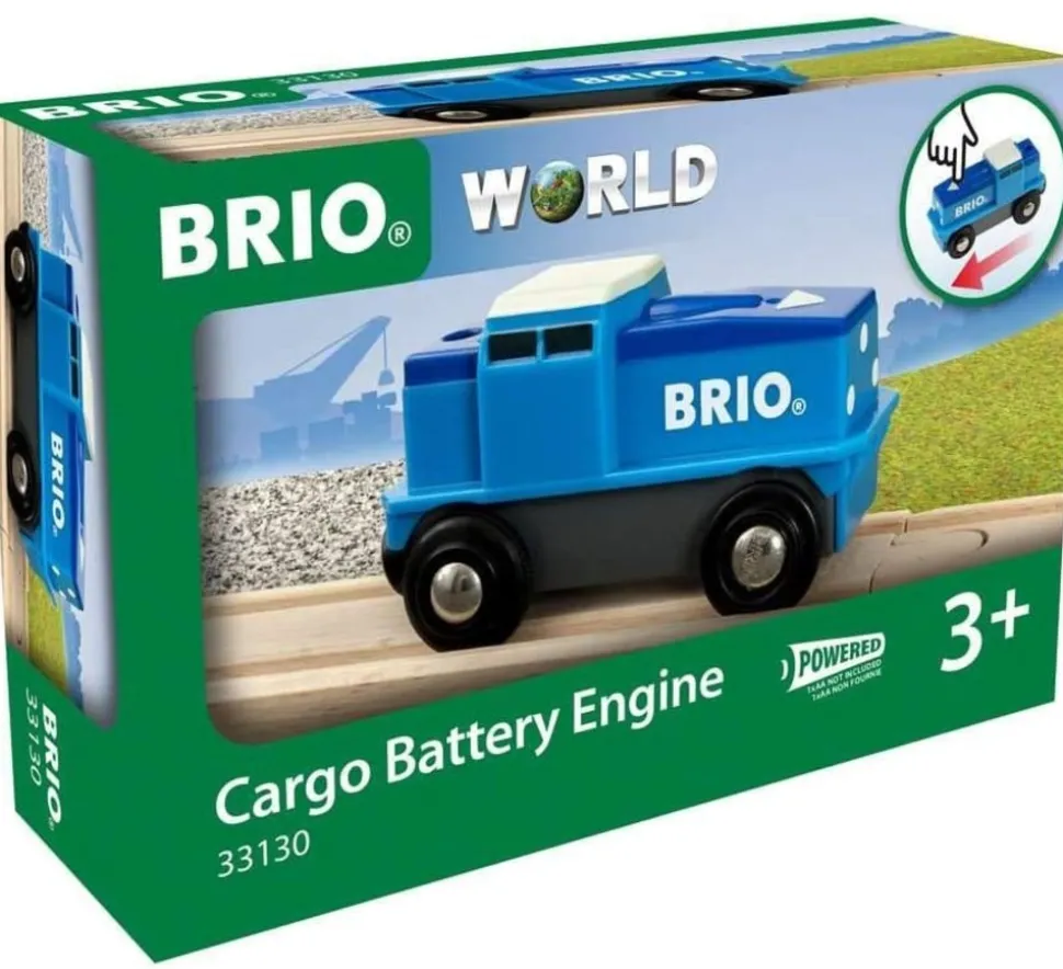 BRIO - Locomotive de fret bleue à pile