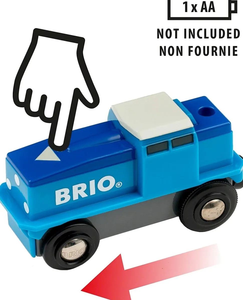 BRIO - Locomotive de fret bleue à pile