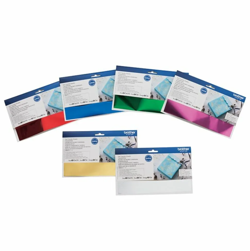 BROTHER - 4 feuilles de transfert métallisées 10 x 20 cm brother scanncut - rose