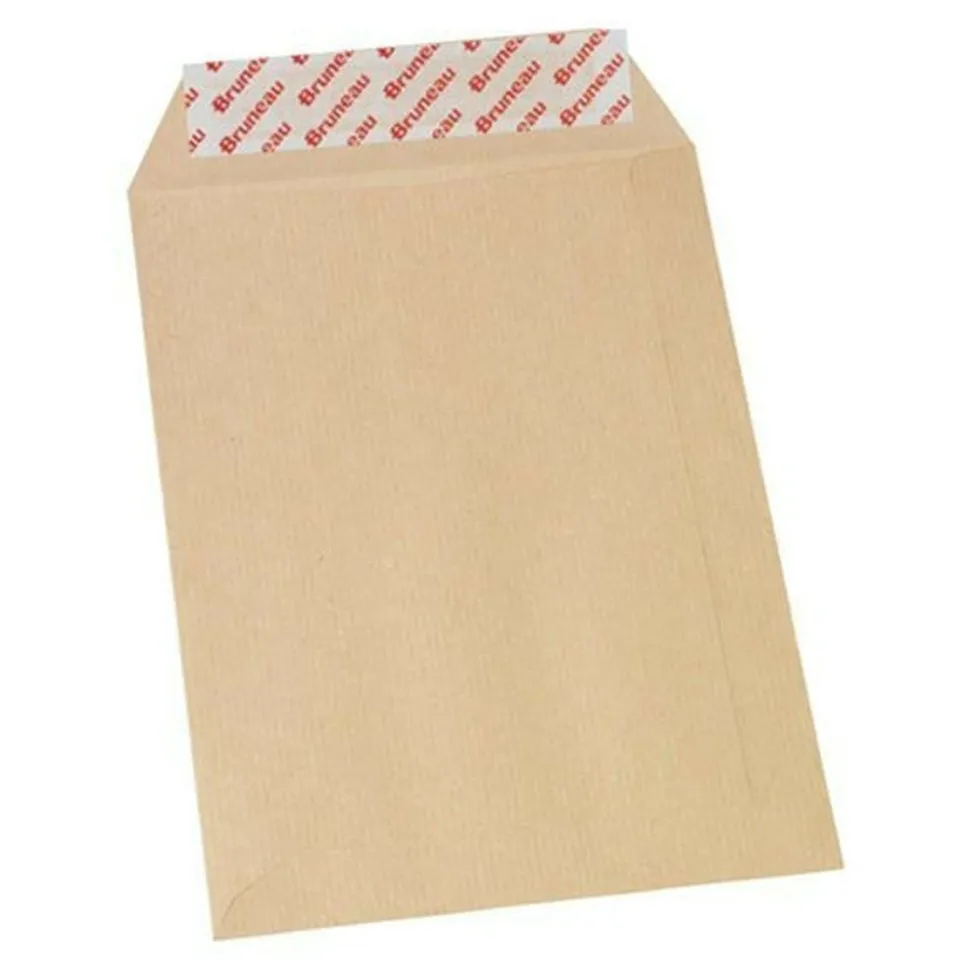 BRUNEAU - 10 enveloppes kraft 90 g - 16,2 x 22,9 cm