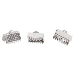 C' TOP - Sachet 18 embouts plats 6x10 mm, argentés