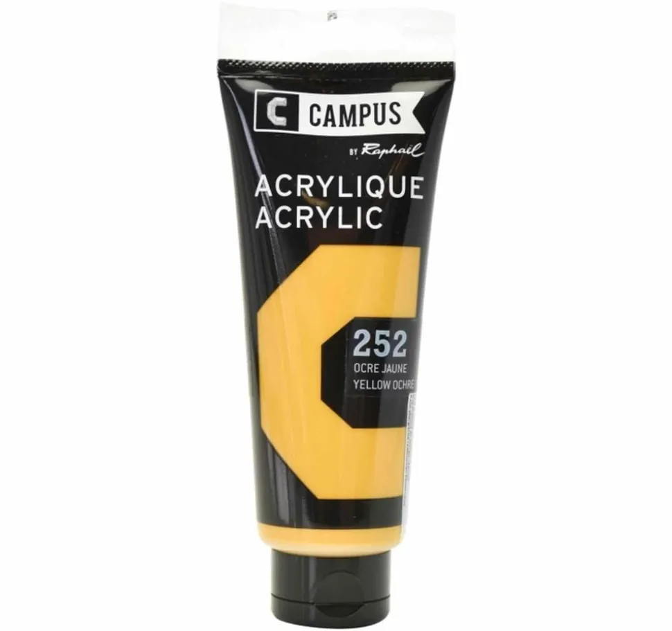 CAMPUS - Peinture acrylique 100 ml - ocre jaune n°252