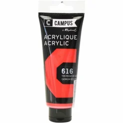 CAMPUS - Peinture acrylique 100 ml - rouge de cadmium moyen n°616