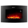 CECOTEC - Cheminée murale électrique décorative ready warm 3550 curved flames connected noir 1000 - 2000 w