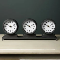 CHEHOMA - Horloges jetlag fer gris 16x40x6cm