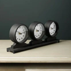 CHEHOMA - Horloges jetlag fer gris 16x40x6cm