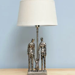 CHEHOMA - Lampe family aluminium brossé 15x8x29cm