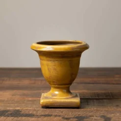 CHEHOMA - Mini vasque moutarde céramique 12x12x12cm