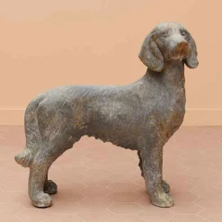 CHEHOMA - Statuette grand chien gris fibre verre 79x79x29cm