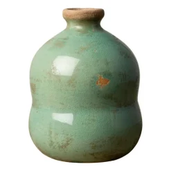 CHEHOMA - Vase bulles vert d'eau céramique 13x9cm