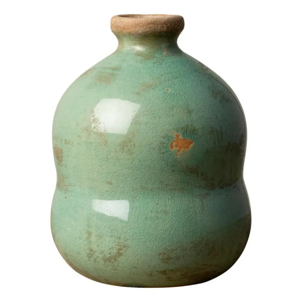 CHEHOMA - Vase bulles vert d'eau céramique 13x9cm