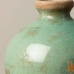 CHEHOMA - Vase bulles vert d'eau céramique 13x9cm