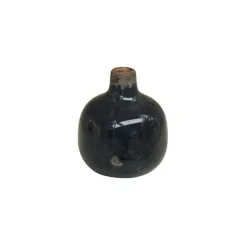 CHEHOMA - Vase céramique gris foncé 9x9cm