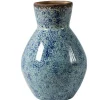 CHEHOMA - Vase haut évasé fleuri céramique 16x23cm