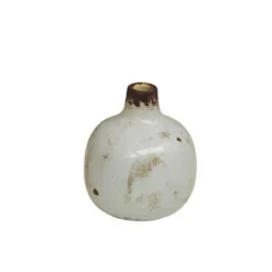 CHEHOMA - Vase louise céramique blanc 9x9x10cm