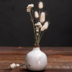 CHEHOMA - Vase louise céramique blanc 9x9x10cm