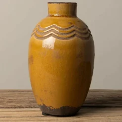 CHEHOMA - Vase moutarde grâce 15x9cm
