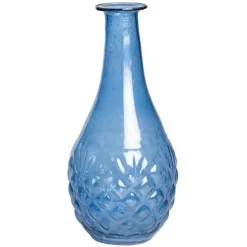 CHEHOMA - Vase ocean bleu verre 18x8x8cm