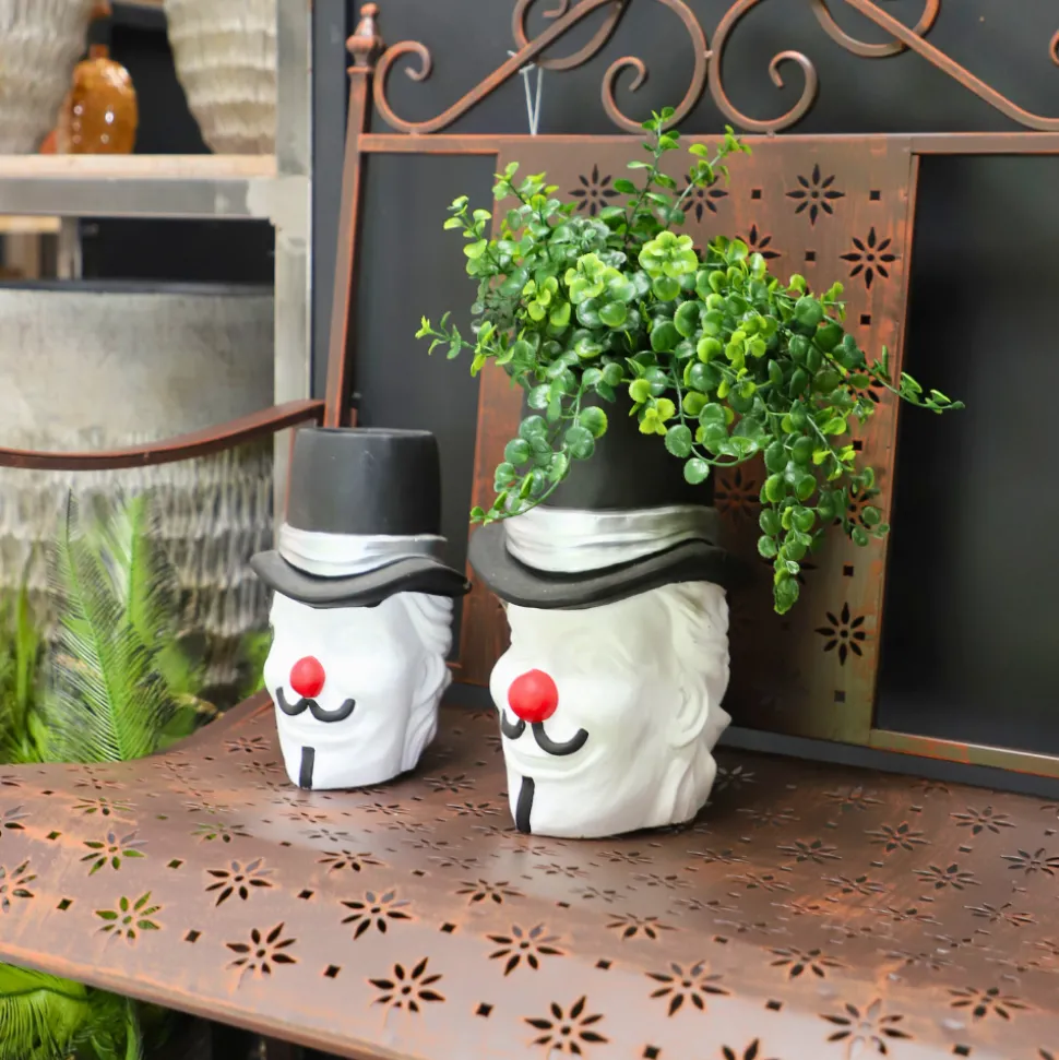 CHEMIN DE CAMPAGNE - ~ cache-pot "clown" ø.17.5 x 26.5cm