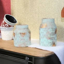 CHEMIN DE CAMPAGNE - ° vase en béton vert de gris ø14.5 x 24 cm