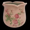 CHEMIN DE CAMPAGNE - Cache-pot en céramique rose ø.15.5 x 14.5 cm