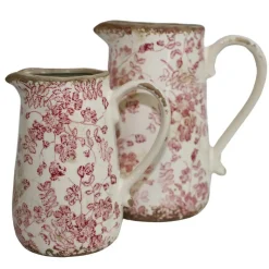 CHEMIN DE CAMPAGNE - Pichet en céramique émaillée