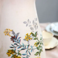 CHEMIN DE CAMPAGNE - Pichet vase en céramique beige 20 x 14 x 25 cm