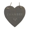 CHEMIN DE CAMPAGNE - Plaque de porte décorative vintage chambre bois gris 13 cm