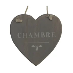 CHEMIN DE CAMPAGNE - Plaque de porte décorative vintage chambre bois gris 13 cm