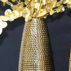 CHEMIN DE CAMPAGNE - Vase en céramique doré 14 x 33.5 ø ouv 5,5