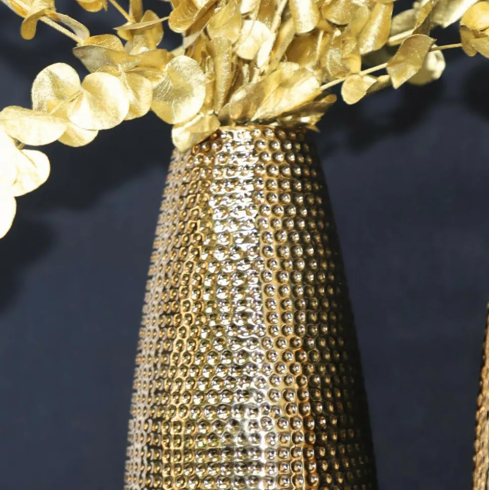 CHEMIN DE CAMPAGNE - Vase en céramique doré 14 x 33.5 ø ouv 5,5