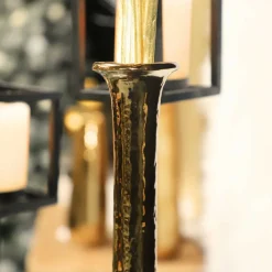 CHEMIN DE CAMPAGNE - Vase en céramique doré 19 x 43cm