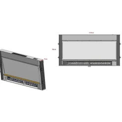 CHEMIN'ARTE® - Cheminée décorative électrique murale volcano xxl