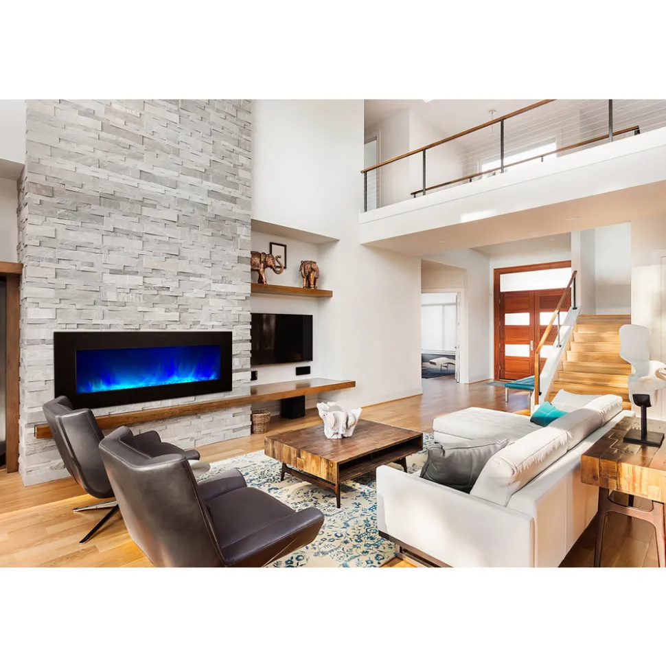 Chemin'arte cheminée électrique 2000w avec télécommande - volcano 3xl