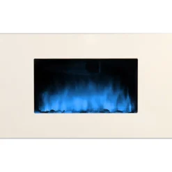 Chemin'arte cheminée électrique 2000w avec télécommande - white loft