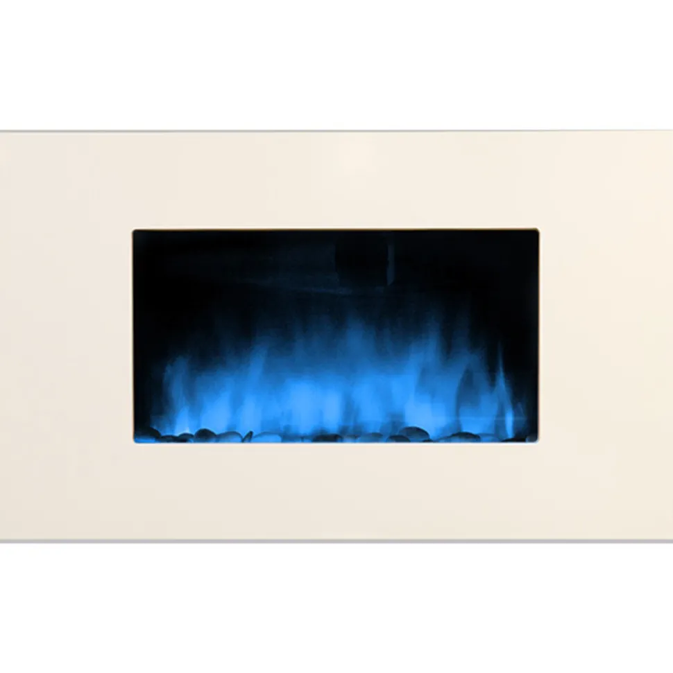 Chemin'arte cheminée électrique 2000w avec télécommande - white loft