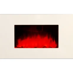 Chemin'arte cheminée électrique 2000w avec télécommande - white loft