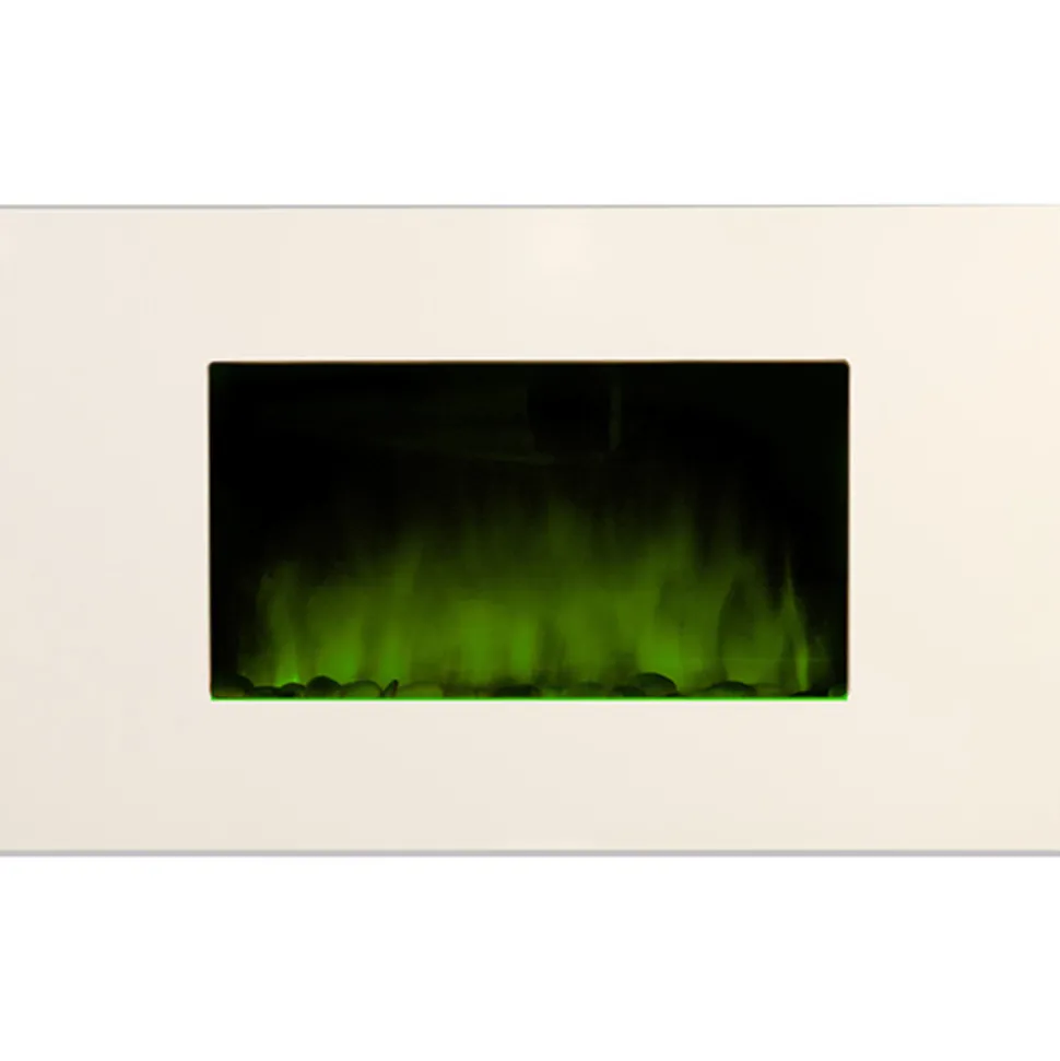 Chemin'arte cheminée électrique 2000w avec télécommande - white loft