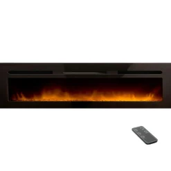 Chemin'arte cheminée électrique encastrable 180cm noir - elysee 5xl