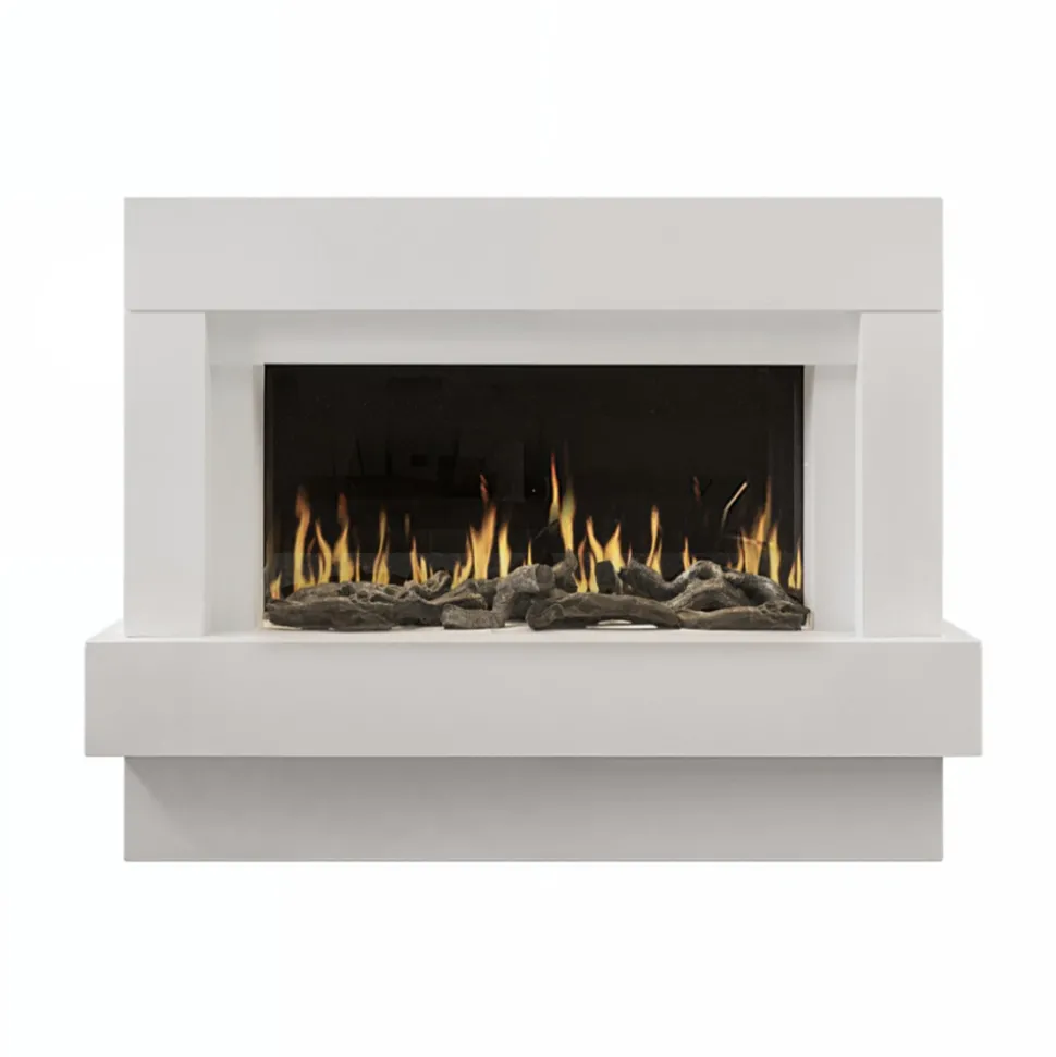 Chemin'arte cheminée électrique 2000w blanche - 264